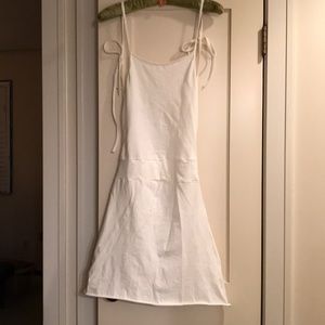 Cream cotton dress backless